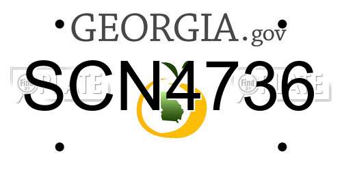 SCN4736 Georgia License Plate