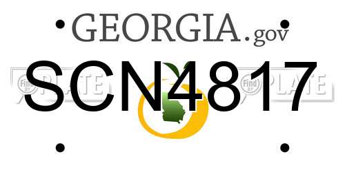 SCN4817 Georgia License Plate