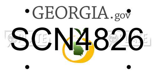 SCN4826 Georgia License Plate