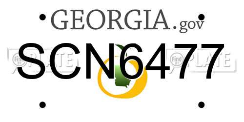SCN6477 Georgia License Plate