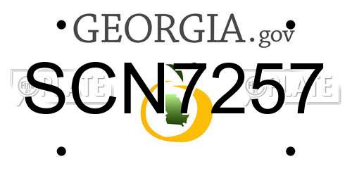SCN7257 Georgia License Plate