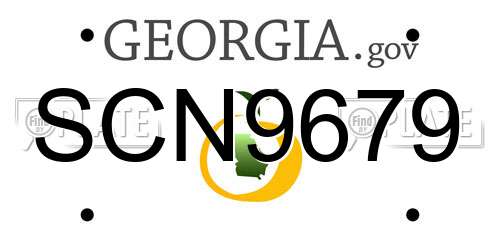 SCN9679 Georgia License Plate