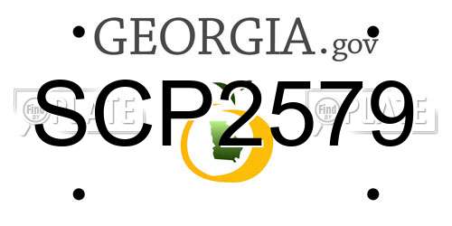 SCP2579 Georgia License Plate