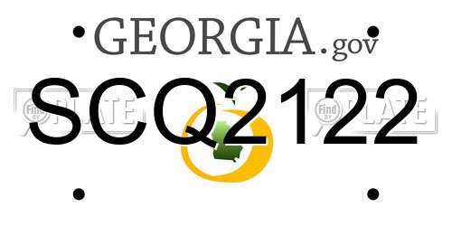 SCQ2122 Georgia License Plate