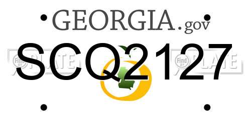 SCQ2127 Georgia License Plate