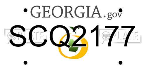 SCQ2177 Georgia License Plate