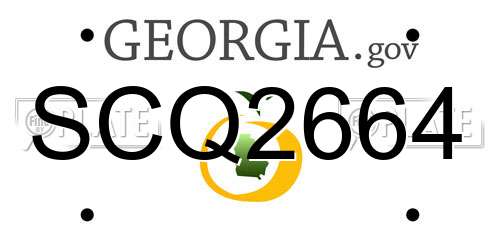 SCQ2664 Georgia License Plate