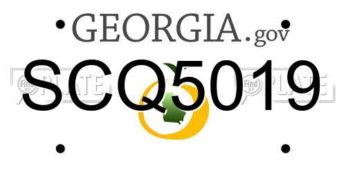 SCQ5019 Georgia License Plate