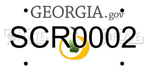 SCR0002 Georgia License Plate