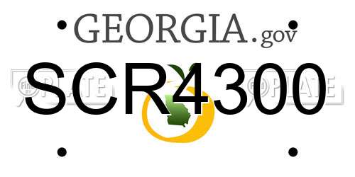 SCR4300 Georgia License Plate