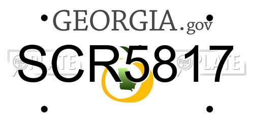 SCR5817 Georgia License Plate