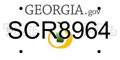 SCR8964 Georgia License Plate