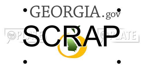 SCRAP Georgia License Plate
