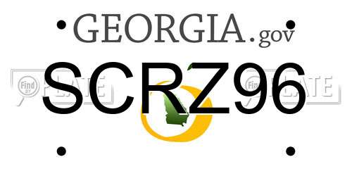 SCRZ96 Georgia License Plate