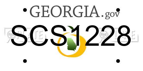 SCS1228 Georgia License Plate