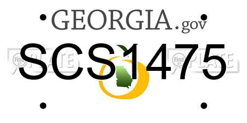 SCS1475 Georgia License Plate
