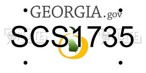 SCS1735 Georgia License Plate