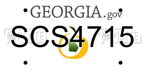 SCS4715 Georgia License Plate