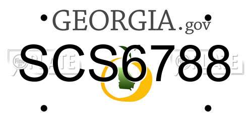 SCS6788 Georgia License Plate
