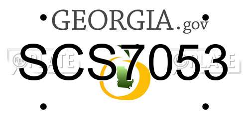 SCS7053 Georgia License Plate