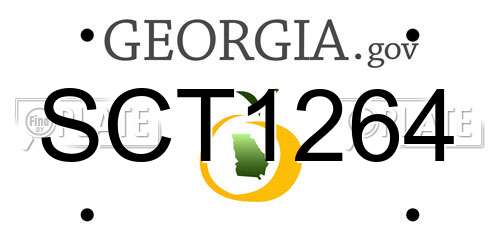 SCT1264 Georgia License Plate