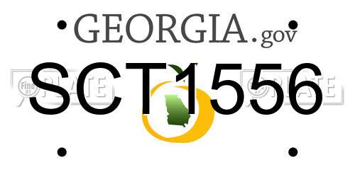 SCT1556 Georgia License Plate