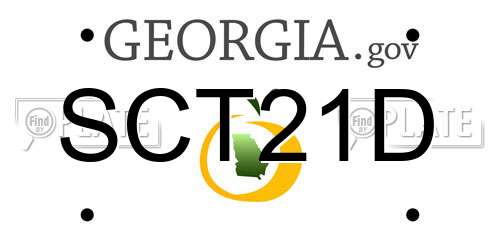 SCT21D Georgia License Plate