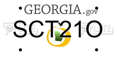 SCT21O Georgia License Plate