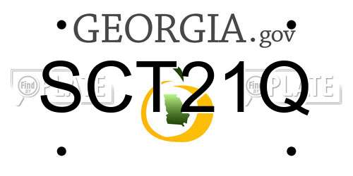 SCT21Q Georgia License Plate