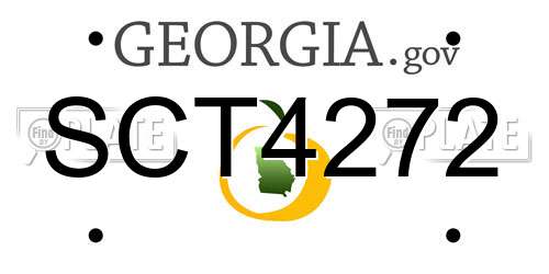 SCT4272 Georgia License Plate
