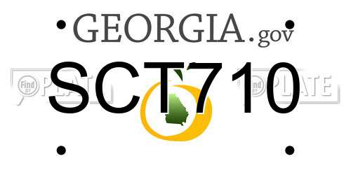 SCT710 Georgia License Plate