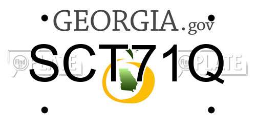 SCT71Q Georgia License Plate