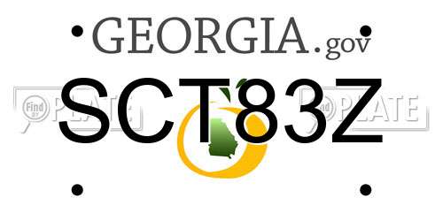 SCT83Z Georgia License Plate