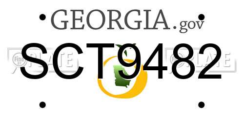 SCT9482 Georgia License Plate