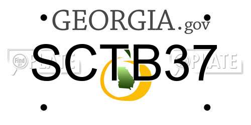 SCTB37 Georgia License Plate