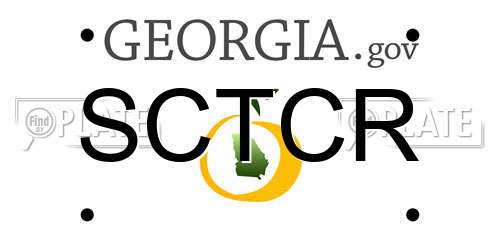 SCTCR Georgia License Plate