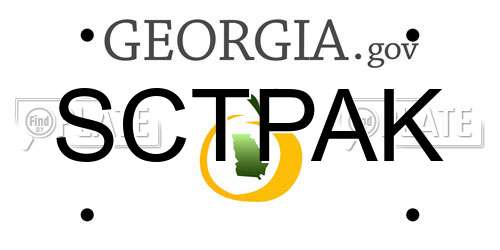 SCTPAK Georgia License Plate