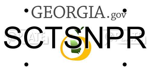 SCTSNPR Georgia License Plate