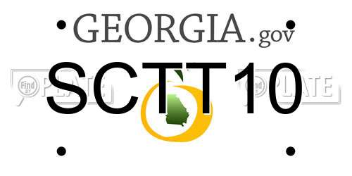 SCTT10 Georgia License Plate