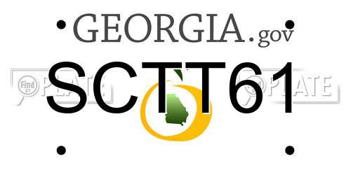 SCTT61 Georgia License Plate