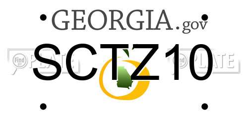 SCTZ10 Georgia License Plate