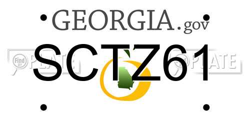 SCTZ61 Georgia License Plate
