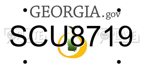 SCU8719 Georgia License Plate