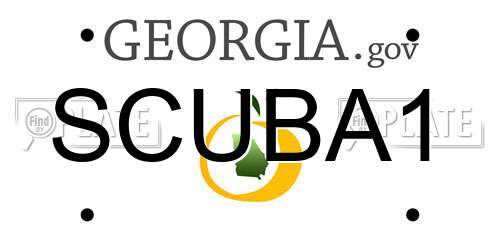 SCUBA1 Georgia License Plate