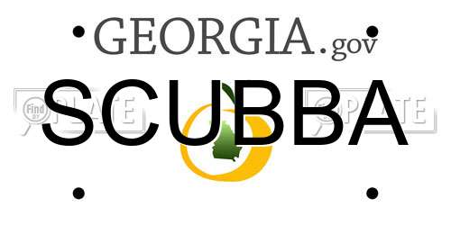 SCUBBA Georgia License Plate