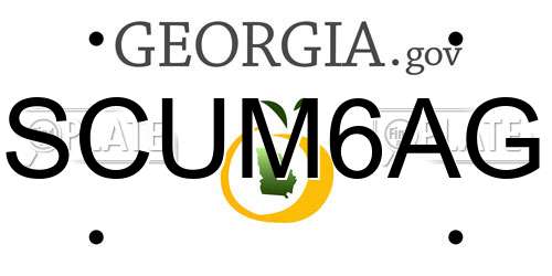 SCUM6AG Georgia License Plate