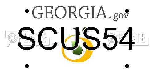 SCUS54 Georgia License Plate