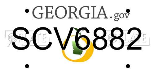 SCV6882 Georgia License Plate