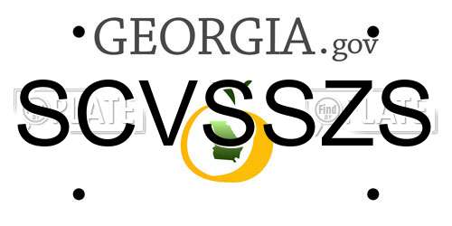 SCVSSZS Georgia License Plate