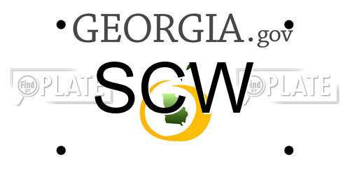SCW Georgia License Plate